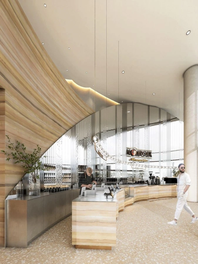 Svetlý moderný interiér pripravovaného Mondieu Vida Marina Yacht Club v Dubaji