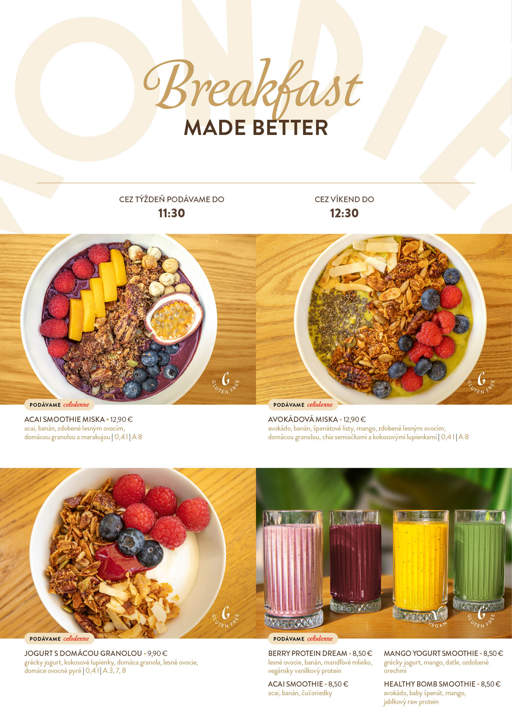 Bory Mall menu strana 1