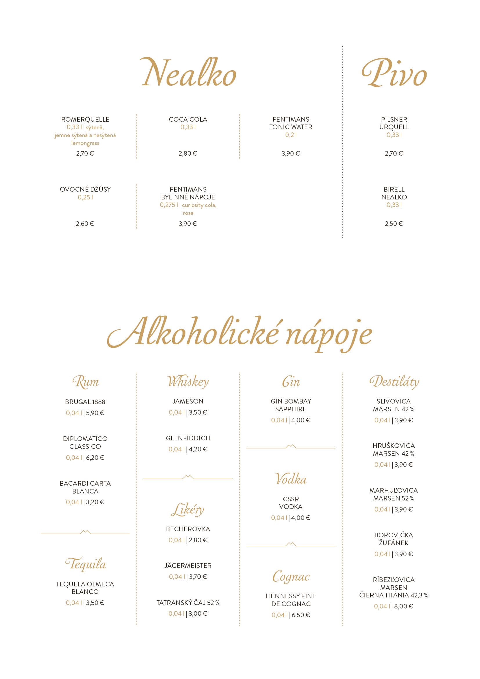 Menu - Tatry - 43